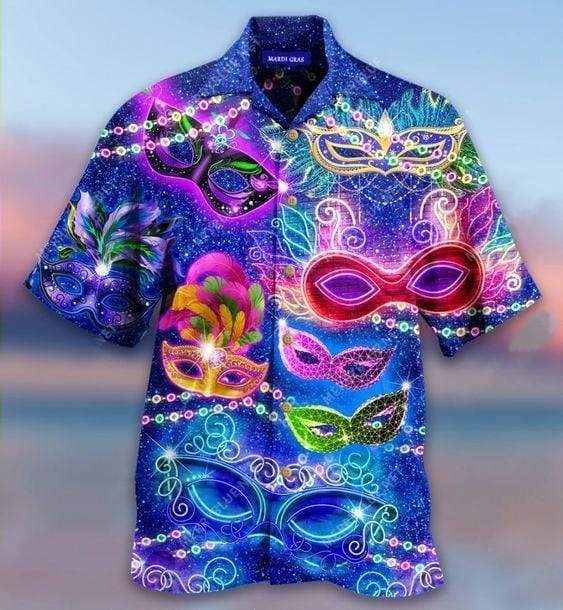 Hawaii Aloha Shirts The Beads Mardi Gras Ha17304