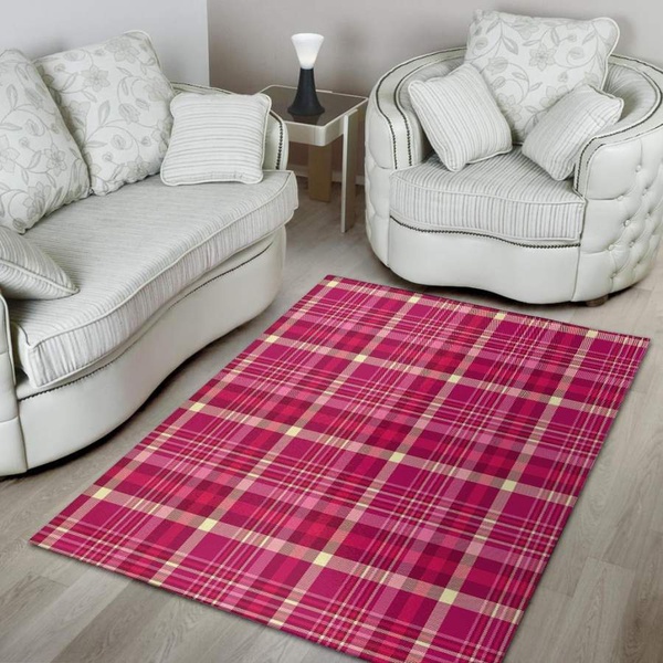 Tartan Pink Plaid Area Rug