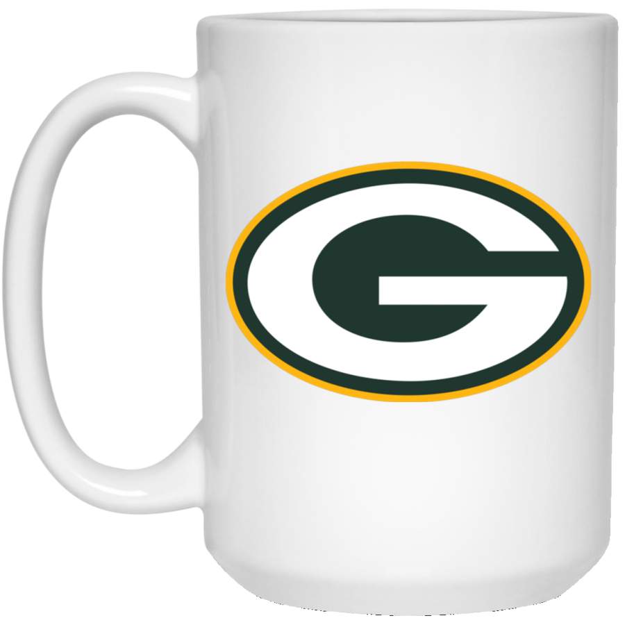 Green Bay Packers Team Logo 15 oz. White Coffee Mug Cup