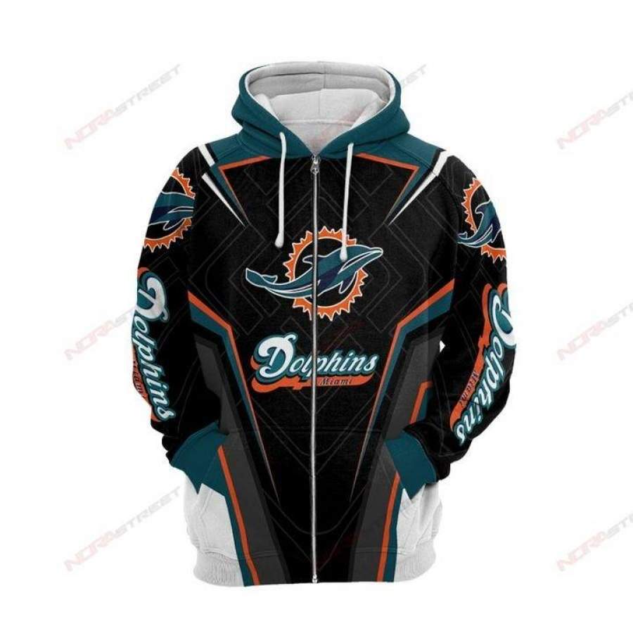 Miami Dolphins Saints Hoodie Unisex 3D All Over Print