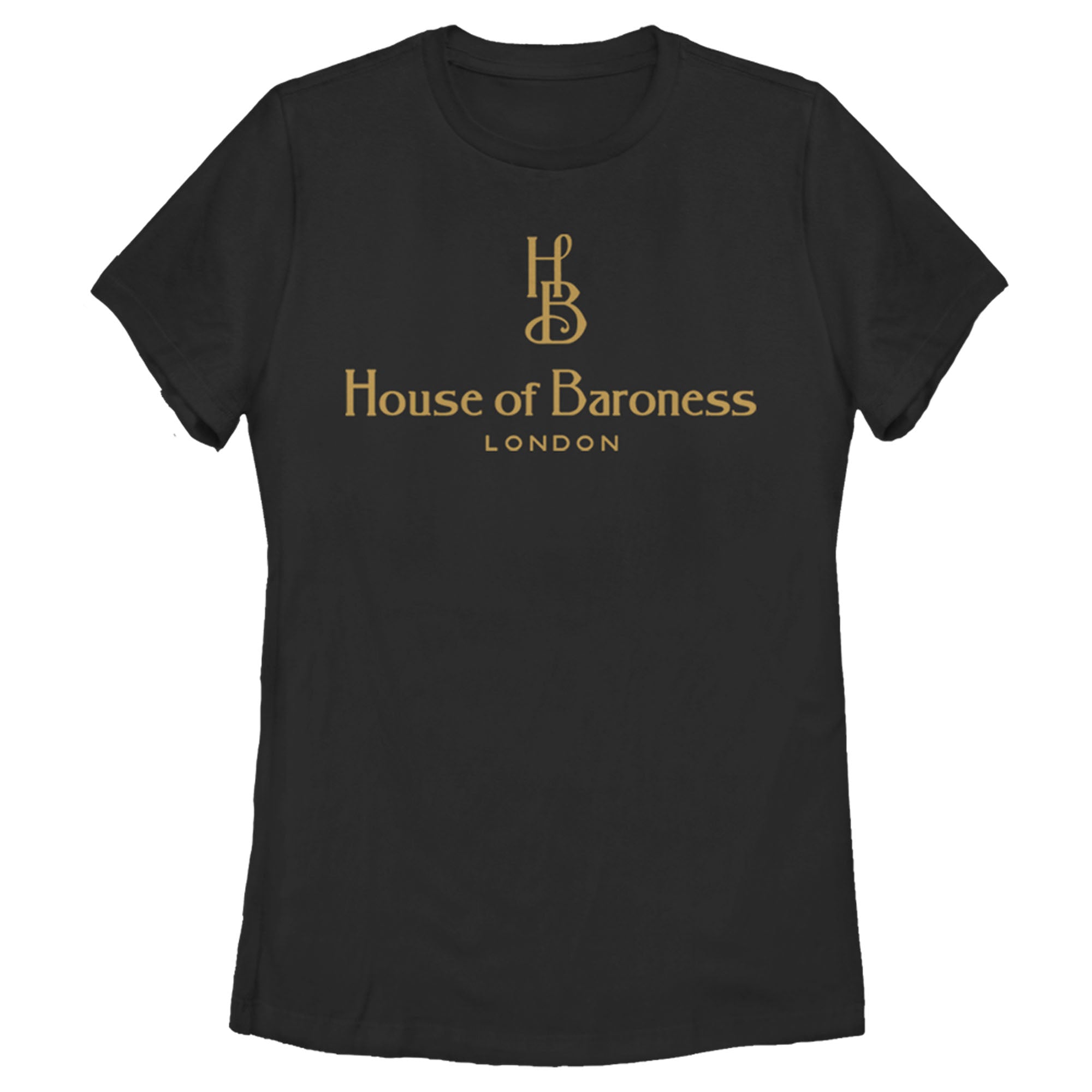 Cruella Women’S House Of Baroness London Logo Gold  T-Shirt