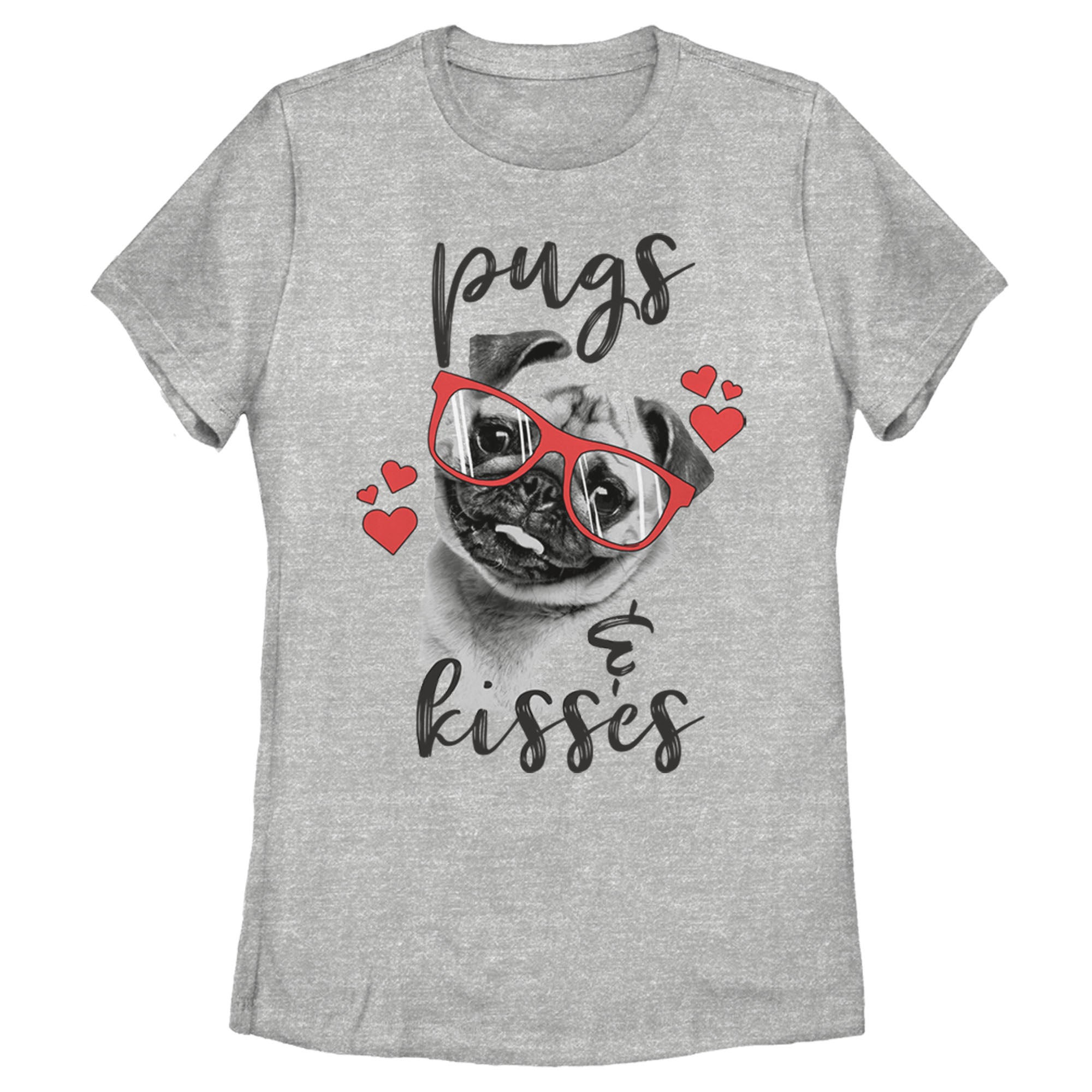 Women’S Lost Gods Pugs And Kisses T-Shirt