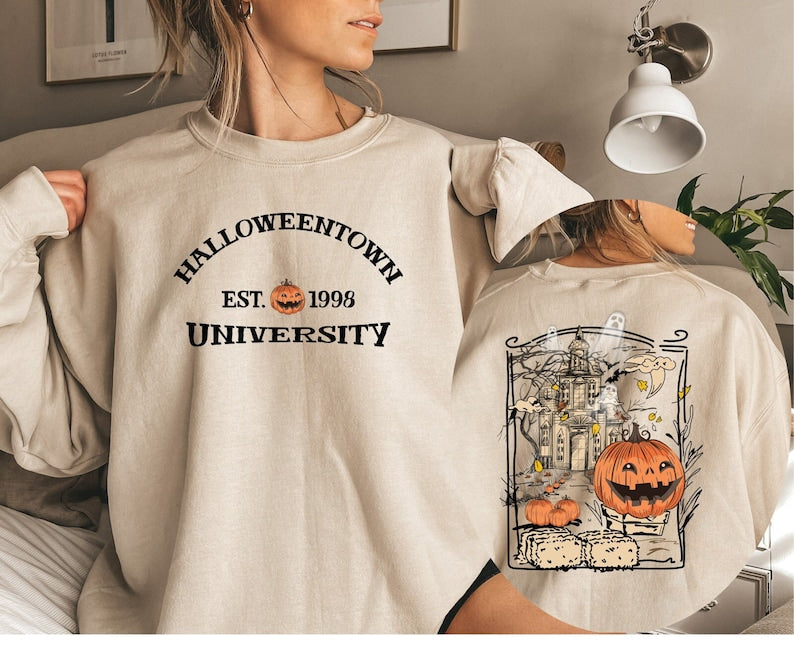 Halloweentown University Halloween Sweatshirt All Over Print Sweatshirt For Women Sweatshirt For Men