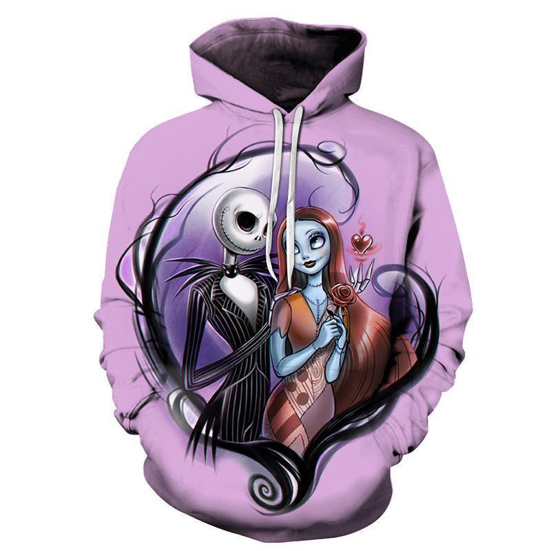 Nightmare Before Christmas Purple 3D Sweatshirt Hoodie Pullover