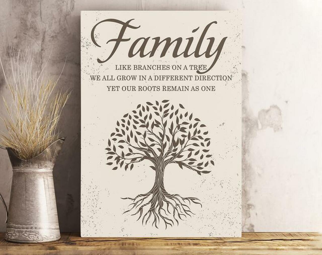 Tree Family, Family Canvas Art, Family Gifts, Home Decor WallArt