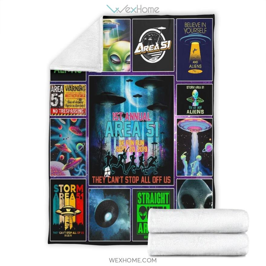 Alien Area 51 Premium Blanket