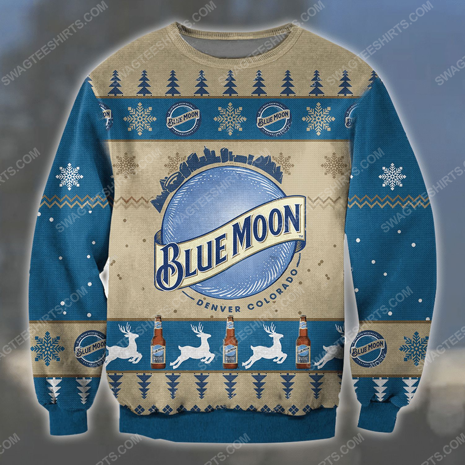 [Special Edition] Blue Moon Denver Colorado Ugly Christmas Sweater – Maria