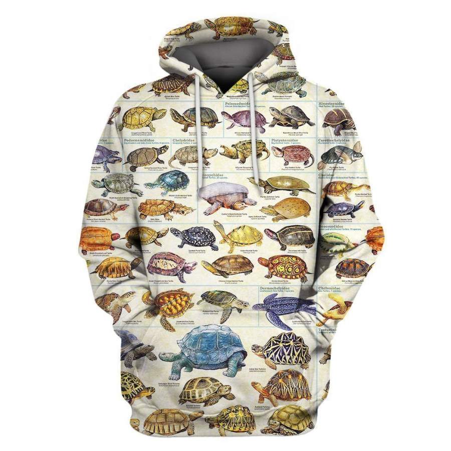 3D AOP Turtle Hoodie