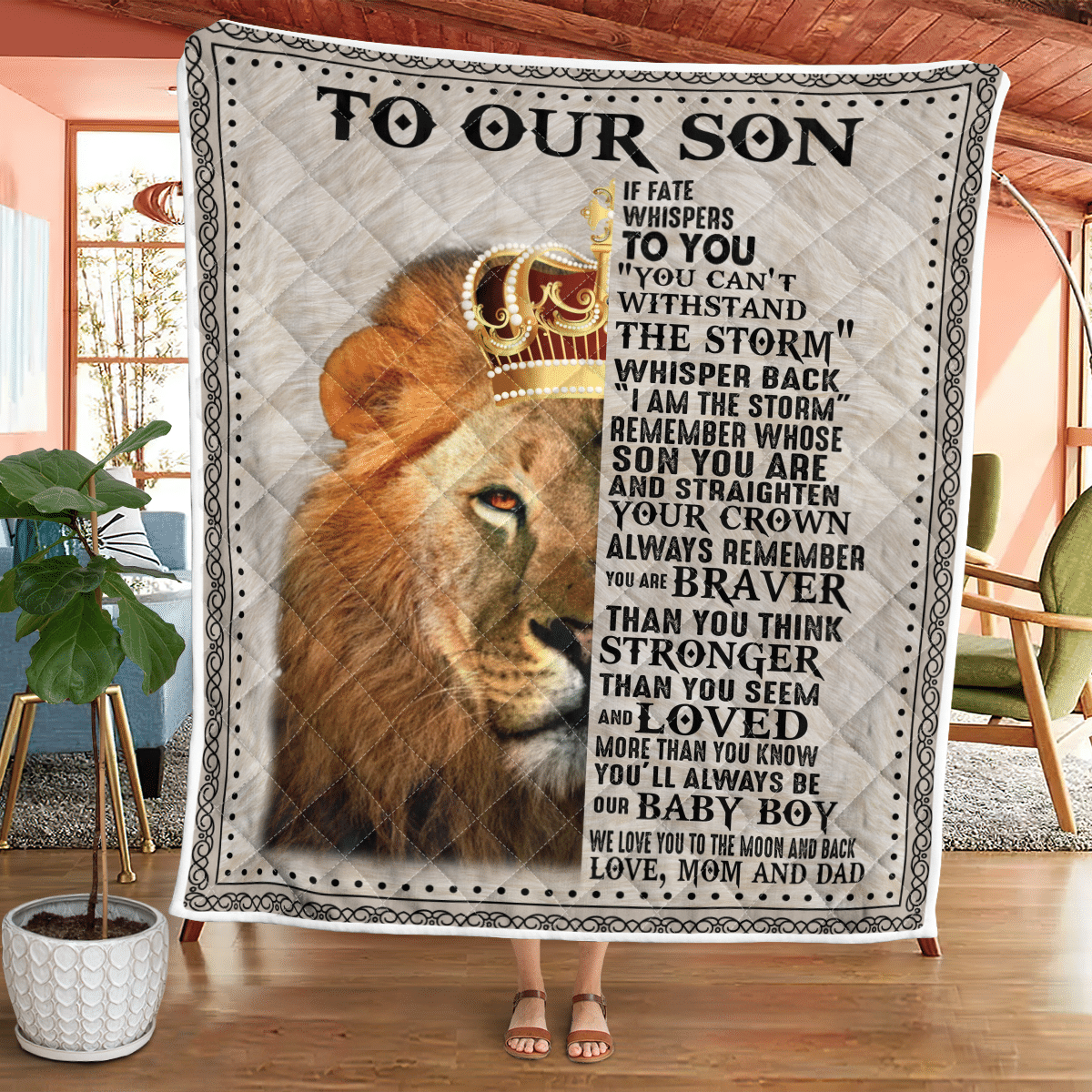 To Our Son – Lion Quilt Wq080322239