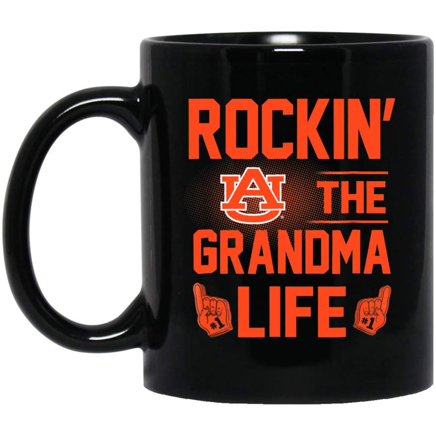 Auburn Tigers Rockin’ The Grandma Life Mug 11 oz 15 oz Black Mug