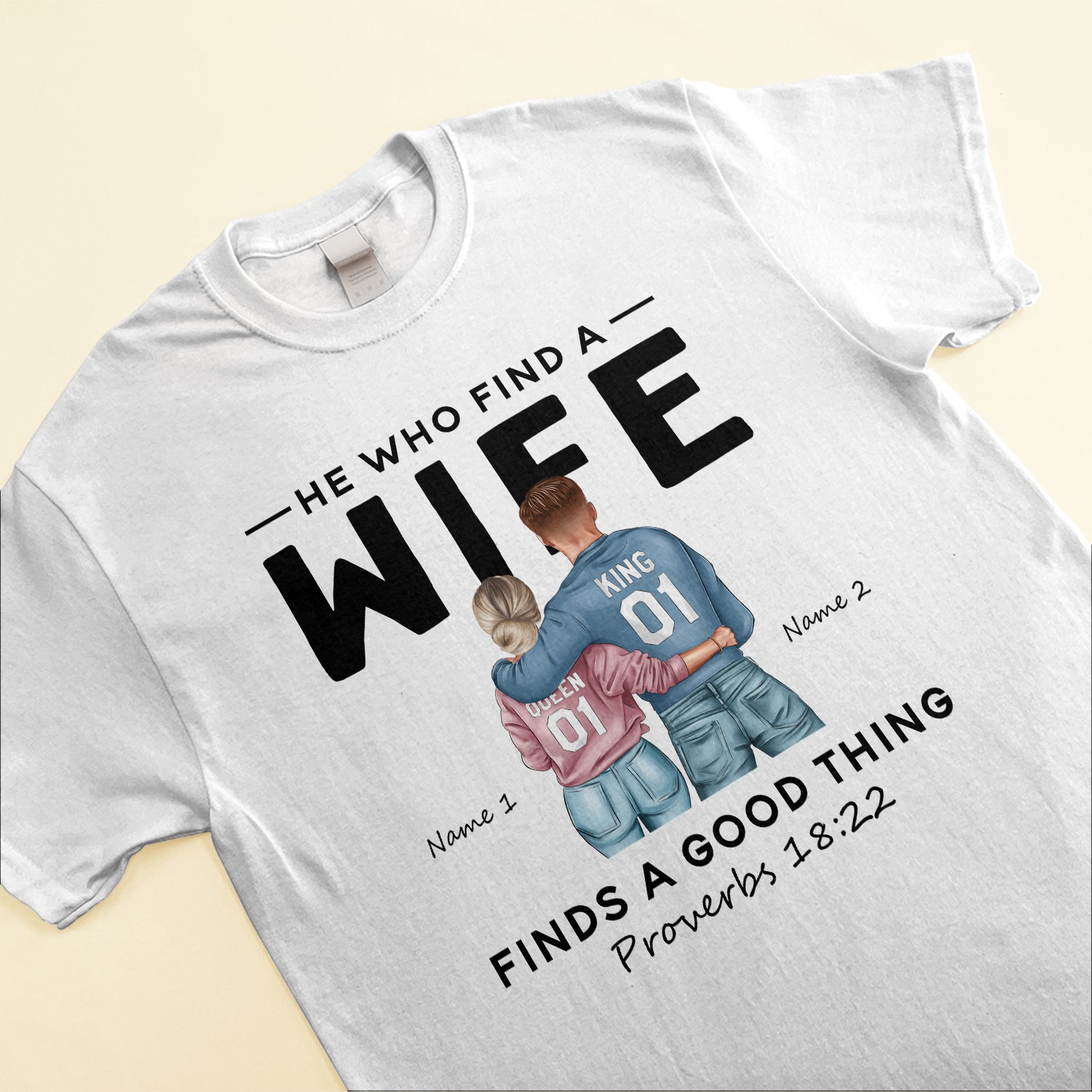 Husband And His Good Thing – Personalized Couple Shirt – Gift For Husband And Wife – Couple Shoulder To Shoulder