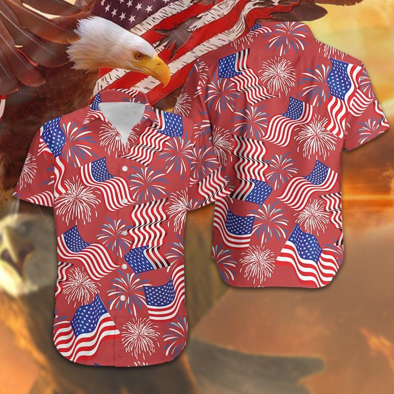 Hawaii Aloha Shirts Of July Patriotic Ha110621