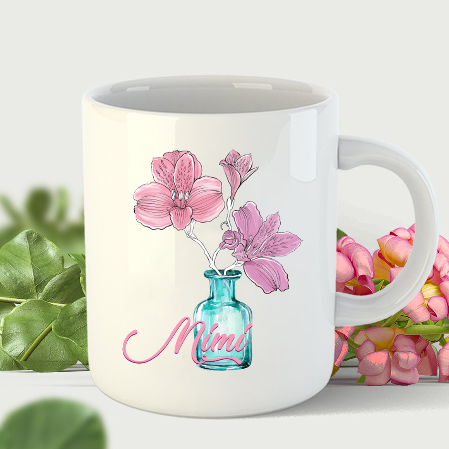 Flower Pink Grandma Mug