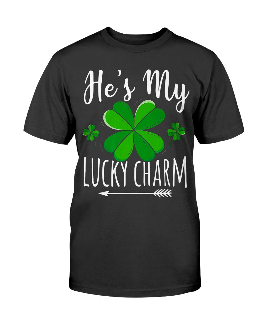 He’S My Lucky Charm St Patricks Day Matching Couple Shamrock Shirt