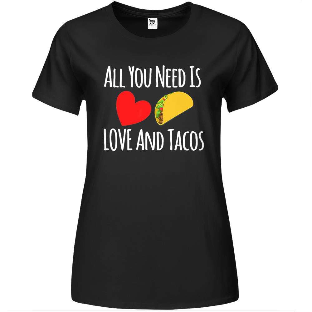 All You Need Is Love And Tacos Shirt-Valentines Day Active Premium Womens T Shirts