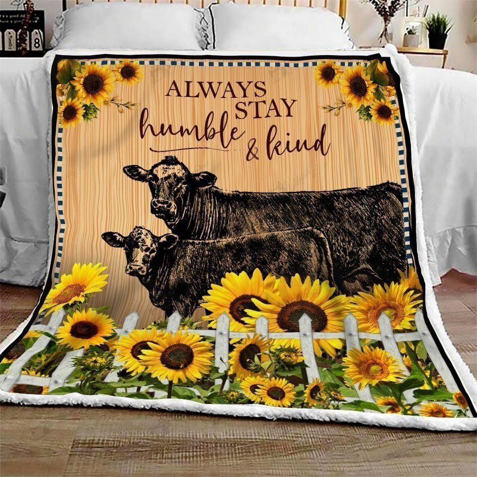 Black Angus Always Stay Humble & Kind All Printed 3D Blanket