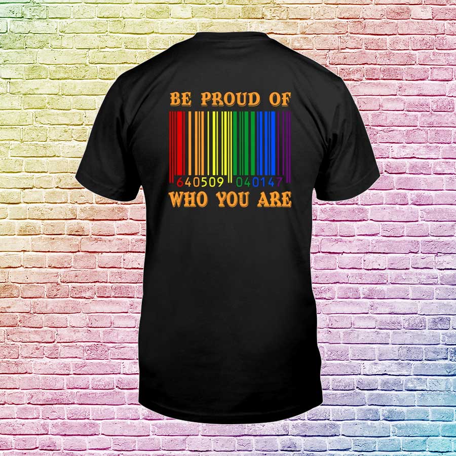 T Shirt For Gay Man, Lgbt Be Proud Of Who You Are Barcode Classic T-Shirt, Pride Gay Shirts, Lesbian Shirt