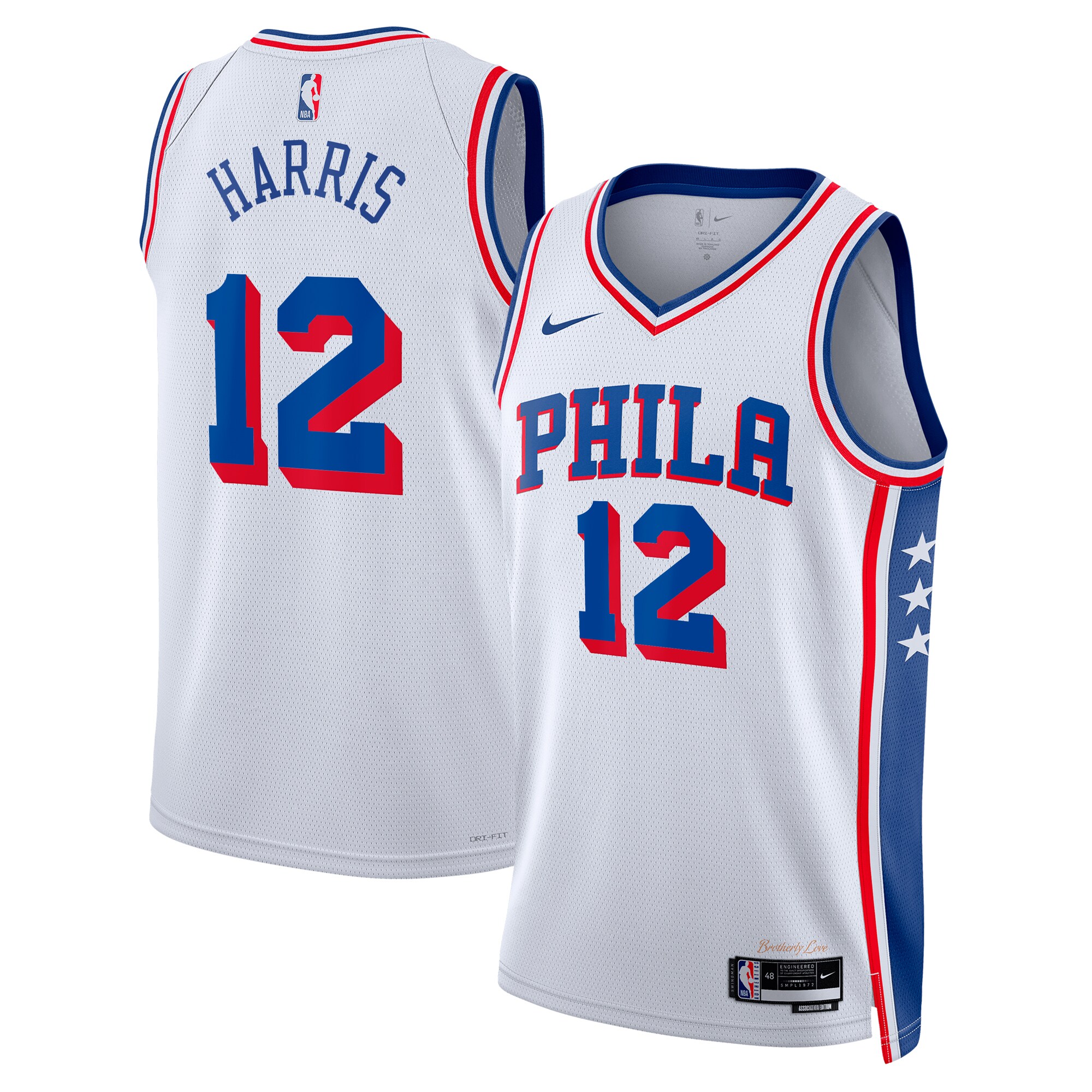 Philadelphia 76ers Association Edition Swingman Jersey – White – Tobias Harris – Unisex