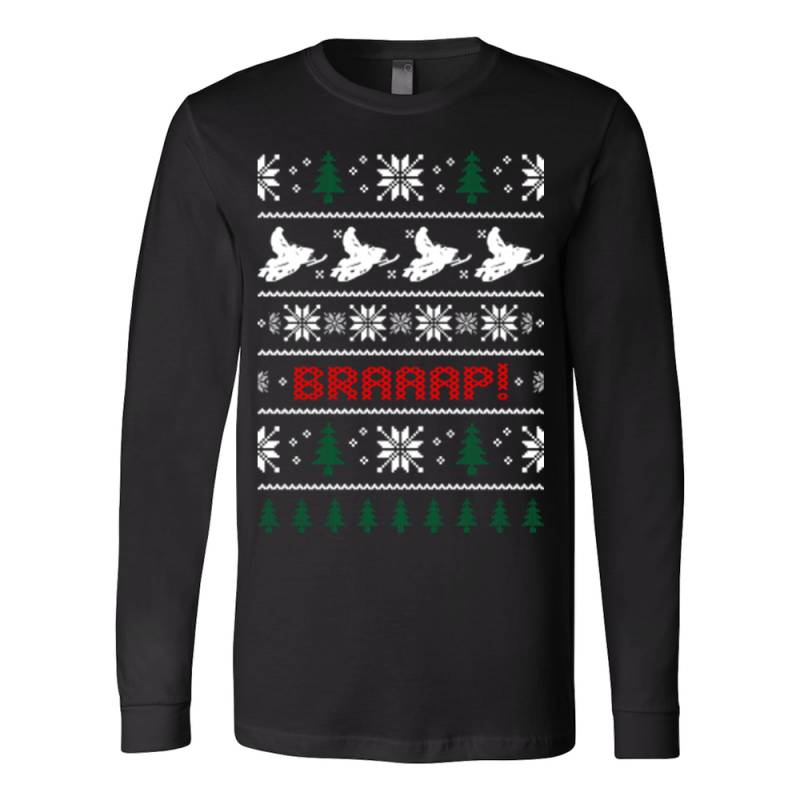 Snowmobile snowmobiler ugly christmas sweater xmas