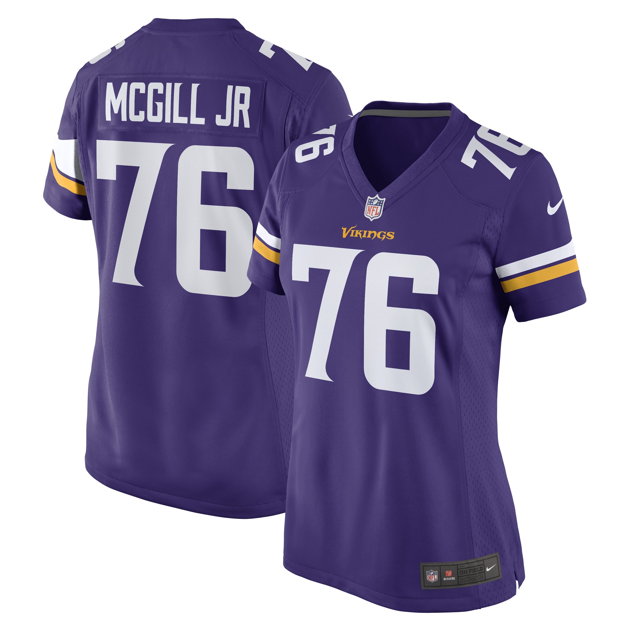 Women’s Minnesota Vikings T.Y. McGill Jr. Purple Game Player Jersey