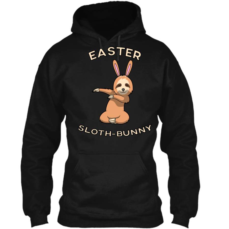 Dabbing Easter Bunny Shirt Boys Girls Sloth-Bunny T-shirt Pullover Hoodie 8 oz