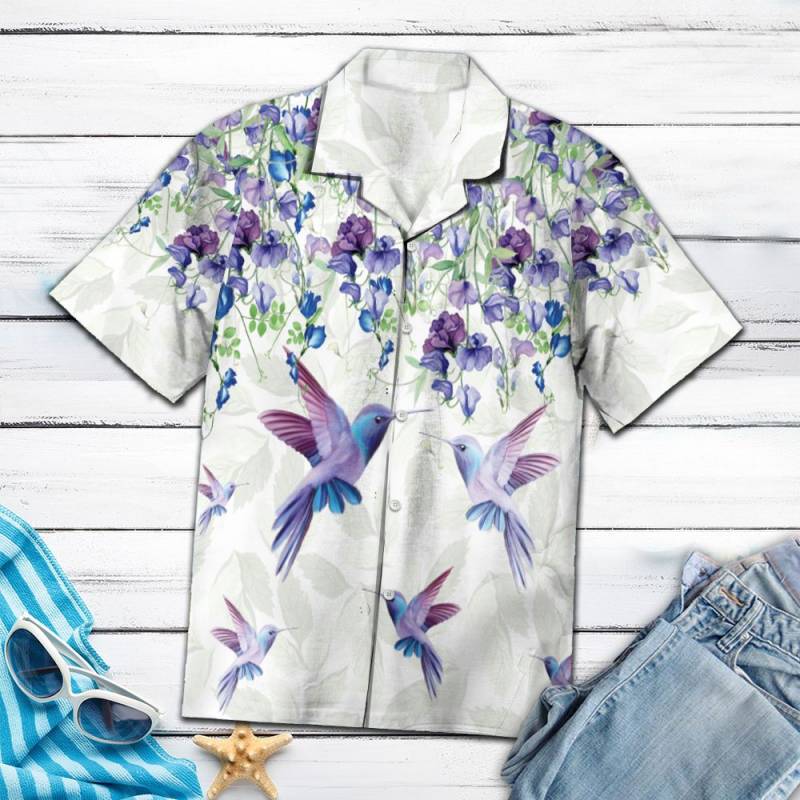 Hummingbird Flower Hawaii Shirt Ha22269