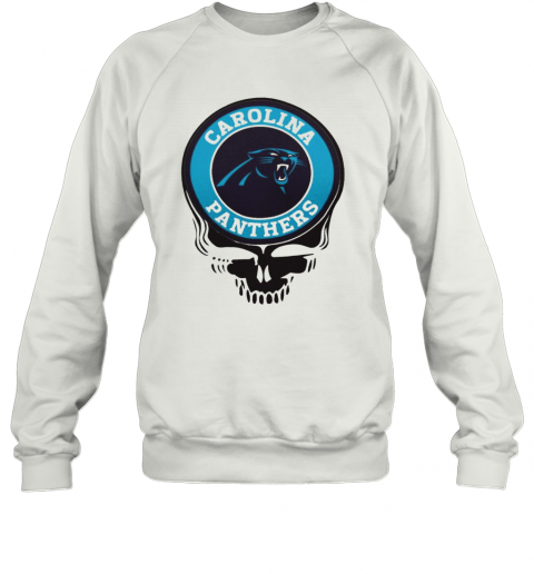 Carolina Panthers Football Skull Sweatshirt