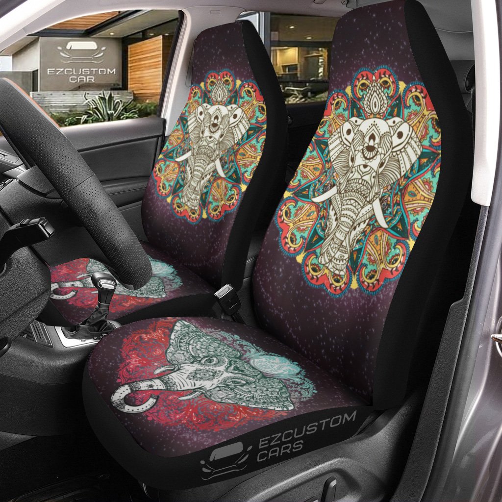 Pattern Elephant Car Seat Covers Custom Elephant Car Accessories