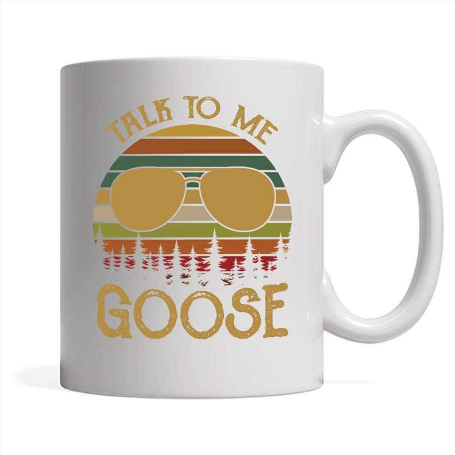 Talk To me Goose Classic Vintage Retro Design – Full-Wrap Coffee White Mug