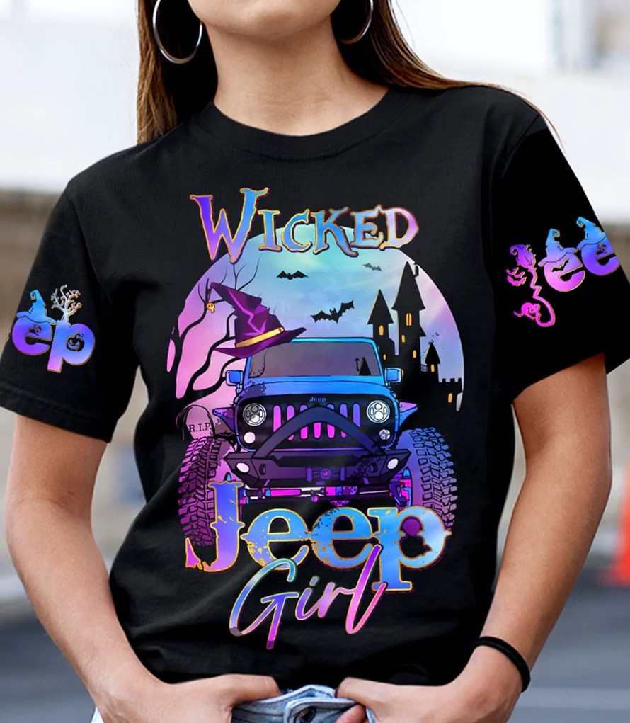 Wicked Jeep Girls Halloween Unisex T-Shirt 3D