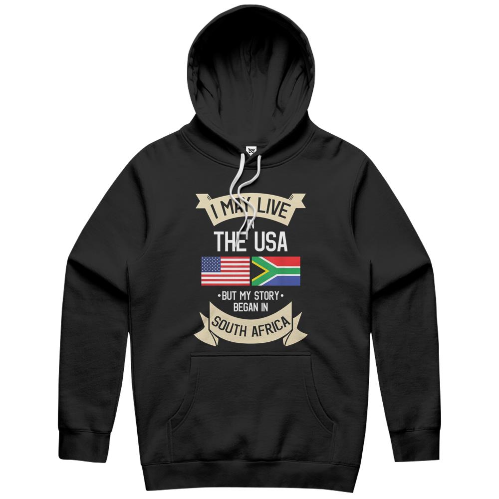 South Africa American Flag Usa South African Roots Gifts Hoodie