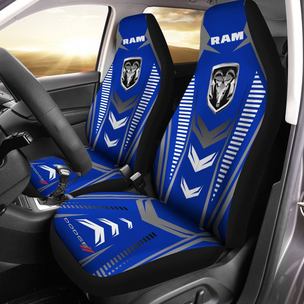 Dodge Ram  Car Seat Cover (Set Of 2) Ver5 (Blue)