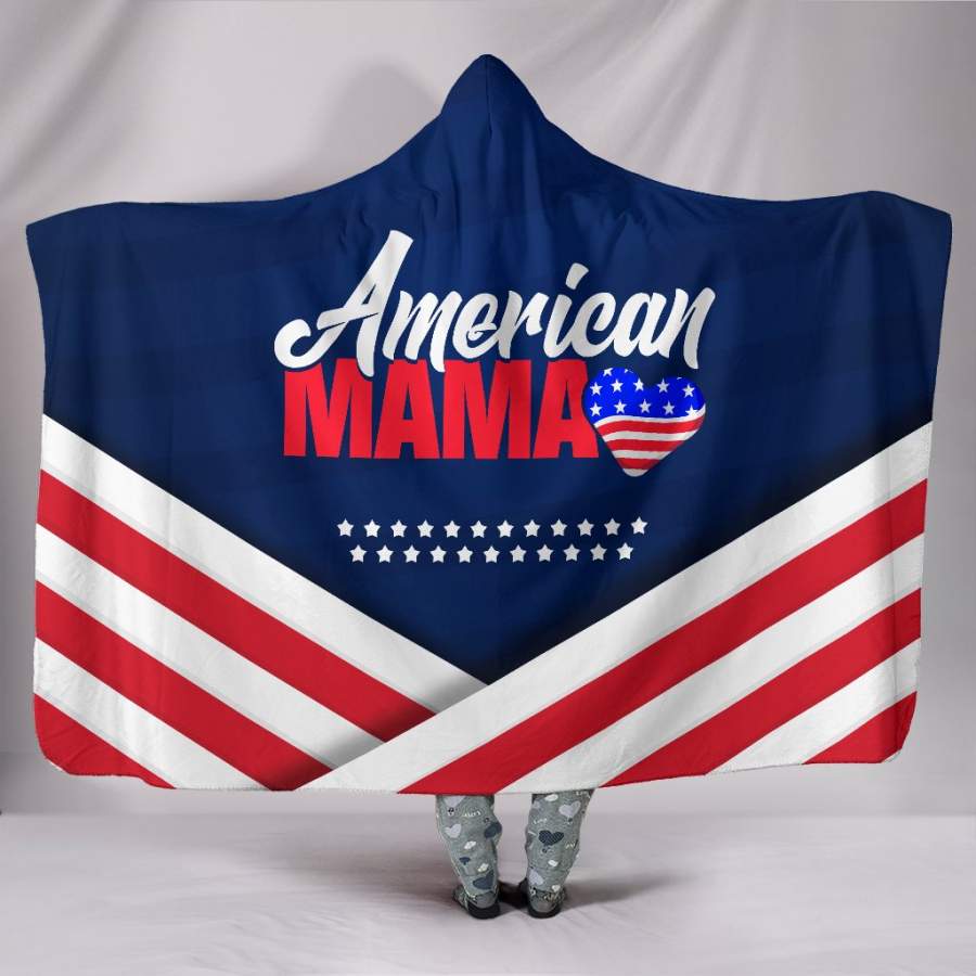 American Mama Hooded Blanket