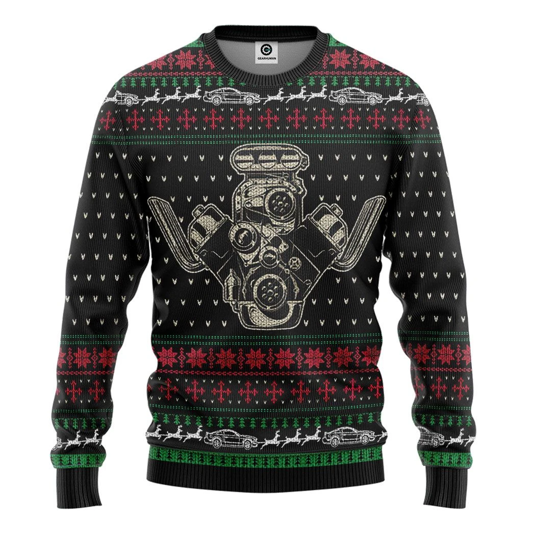 Casespring Drag Racing Ugly Christmas Sweater | Unisex | Adult | Us3230