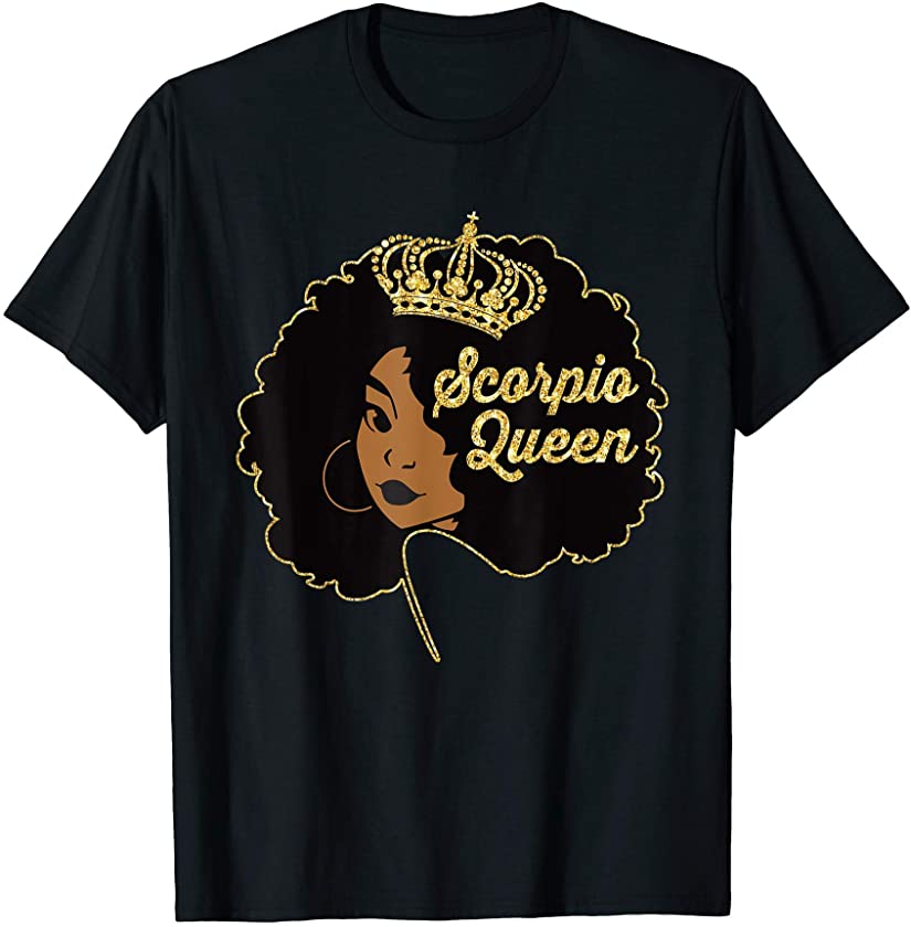 Scorpio Black Queen Shirt Scorpio Queen T-Shirt