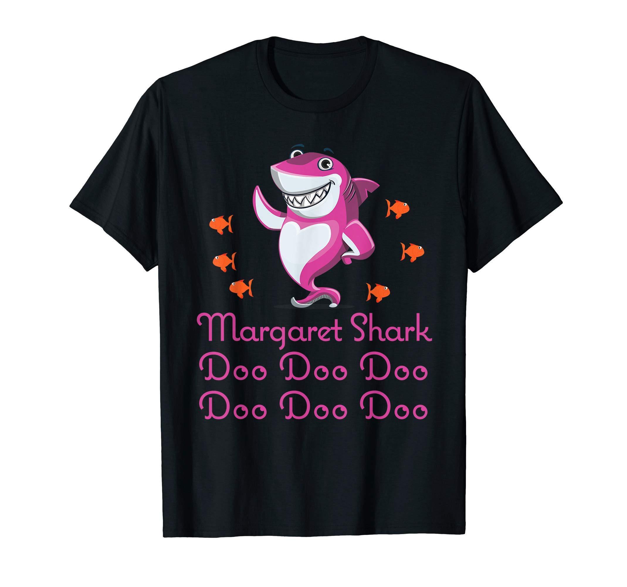 Custom Named Margaret Shark Doo Doo Doo Funny T-Shirt