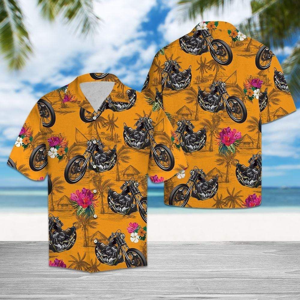 Check Out This Awesome So Cool American Motorcycle Hawaii Aloha Shirts Ha44726