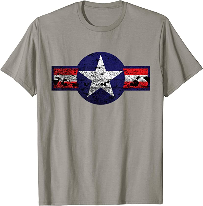 Vintage WW2 Aircraft Battle Star Aviator T-Shirt