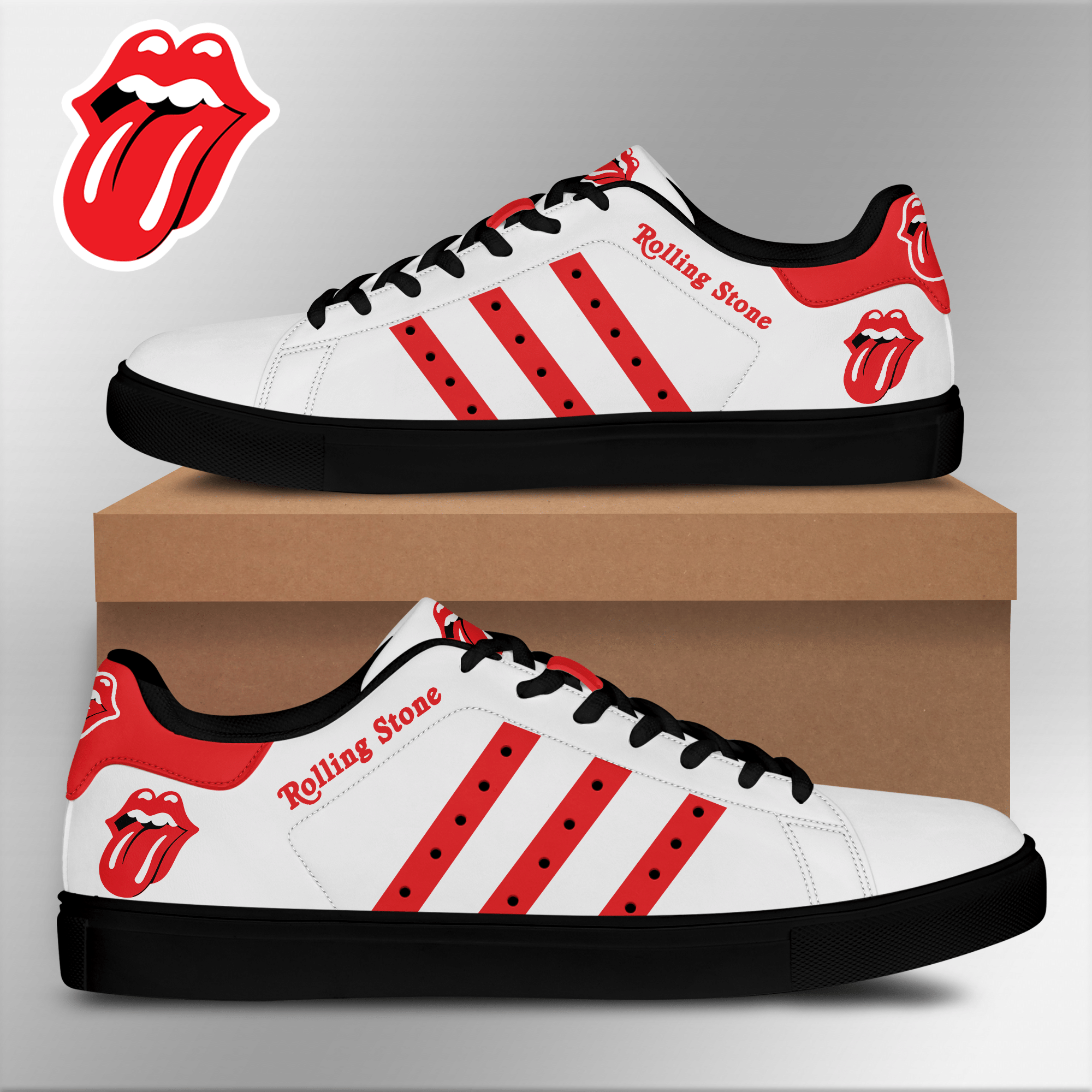 Rolling Stones Low Top Shoes V4