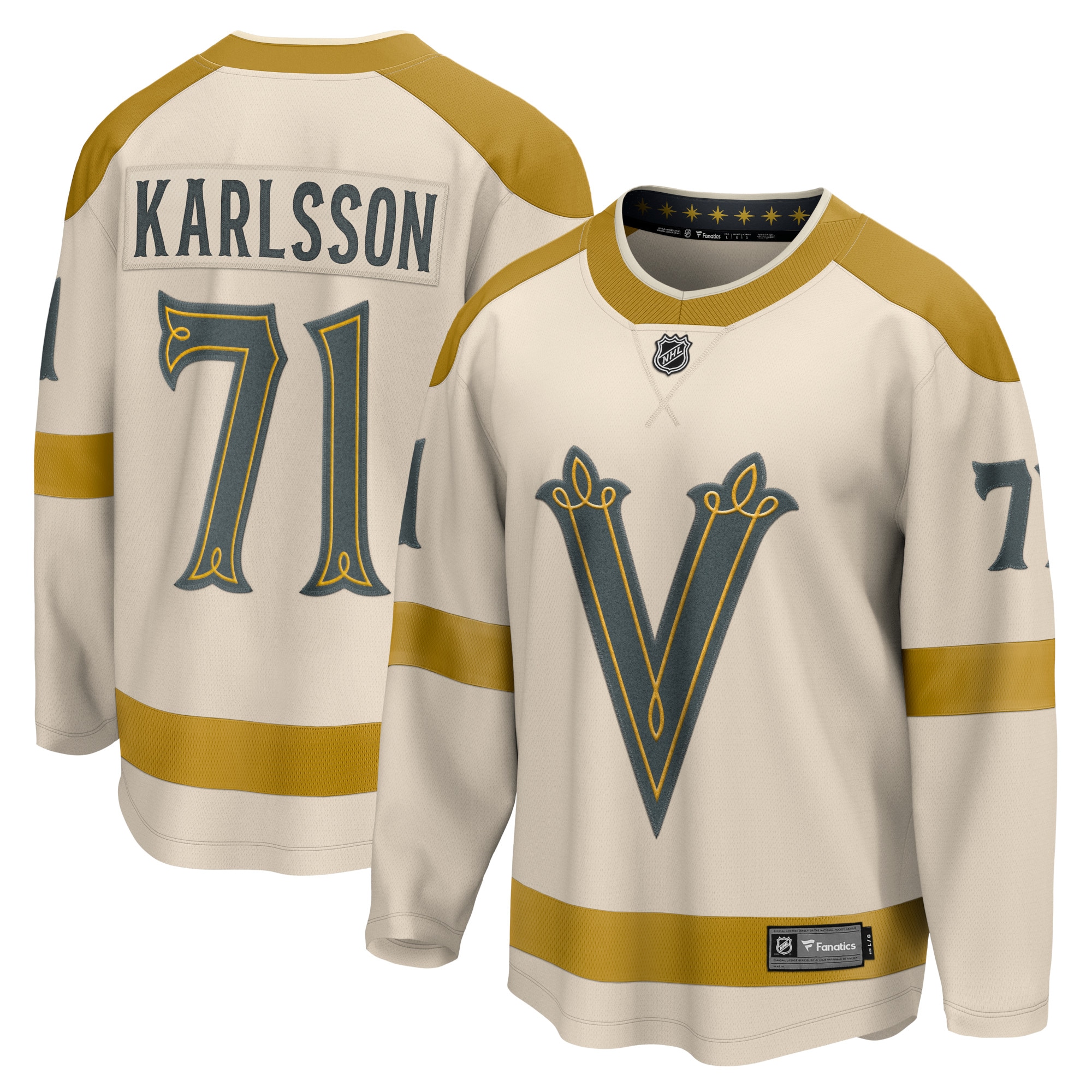 William Karlsson Vegas Golden Knights Branded 2024 NHL Winter Classic Breakaway Player Jersey – Cream