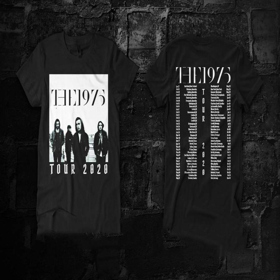 The 1975 shirt Music Concert Tour dates 2020 two side T-Shirt Men Gildan