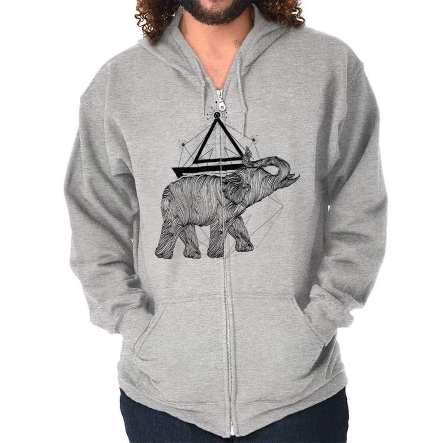 Elephant Zip Hoodie