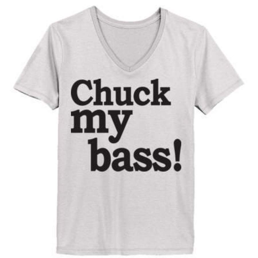 AGR Chuck My Bass – Ladies’ V-Neck T-Shirt