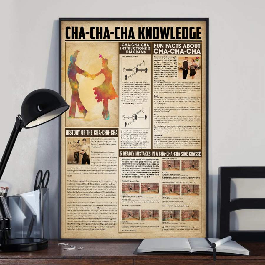 Wozoro Unframed Poster Cha-cha-cha Knowledge Size 11×17, 16×24, 24×36 inch