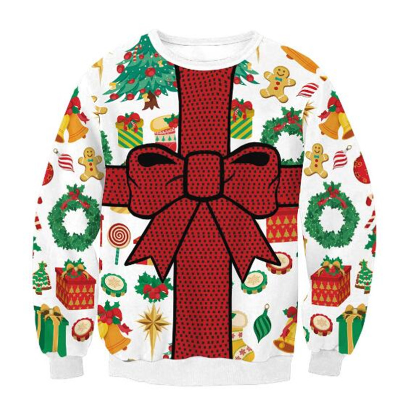 Unisex Christmas Sweater Men Women 3D Print Ugly Christmas Sweater Holiday Funny Monster Pattern Autumn Winter Christmas Clothes alx