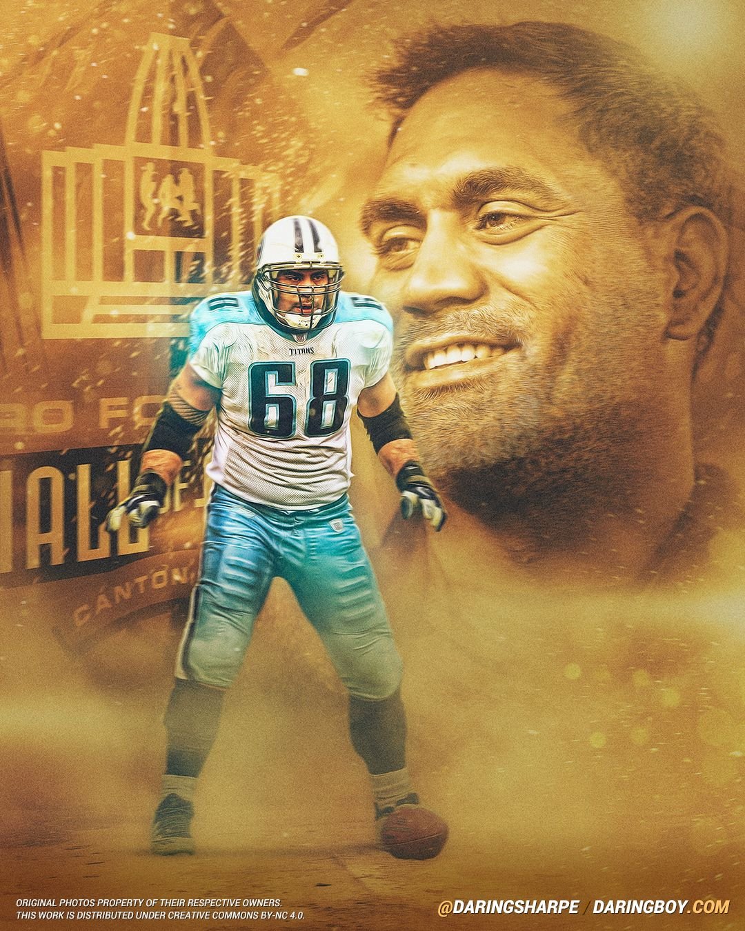 Tennessee Titans Kevin Mawae #68 Poster For Fans poster canvas