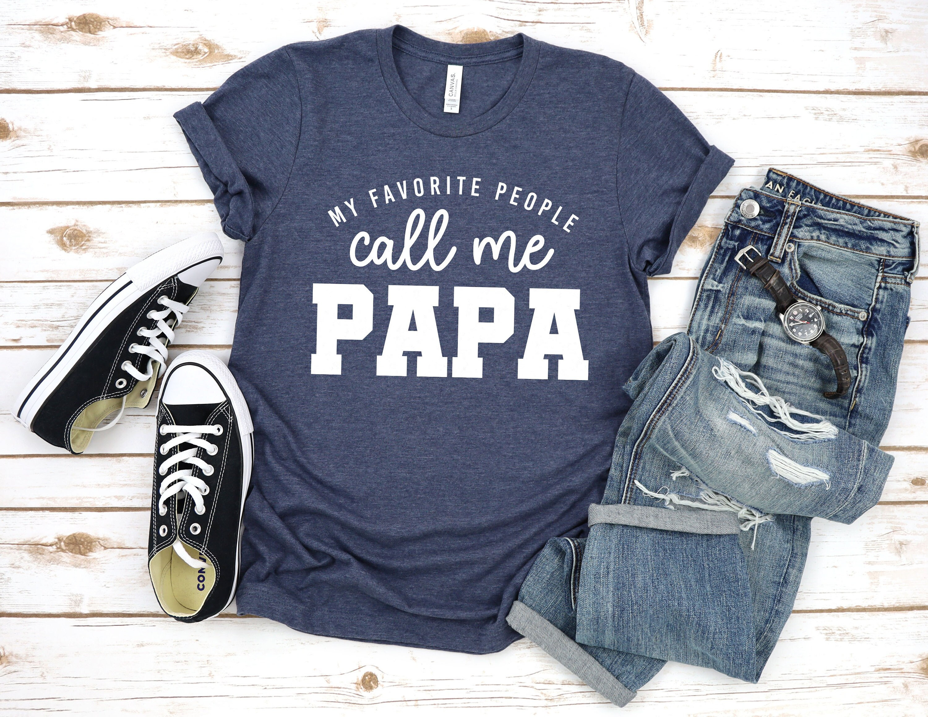 My Favorite People Call Me Papa Long Sleeve Shirt | Papa Shirt | Funny Papa Shirt | Gift For Papa | Dad Shirt |