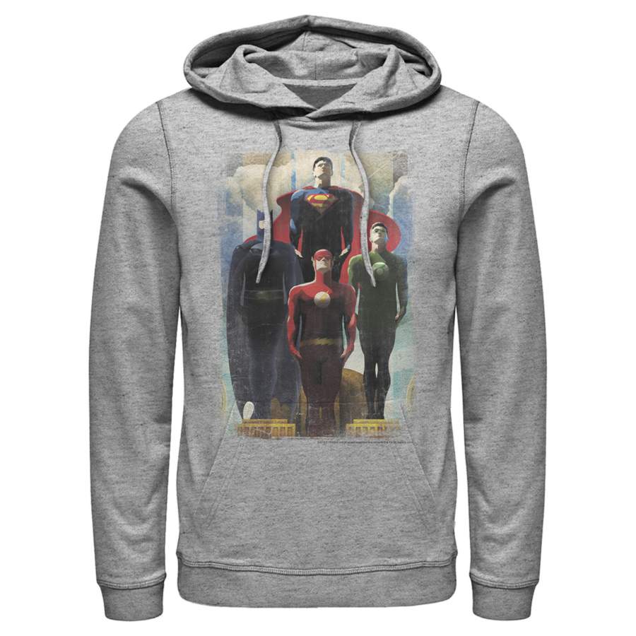 Justice League Men’s Hero Artistic Poster  Lightweight Hoodie