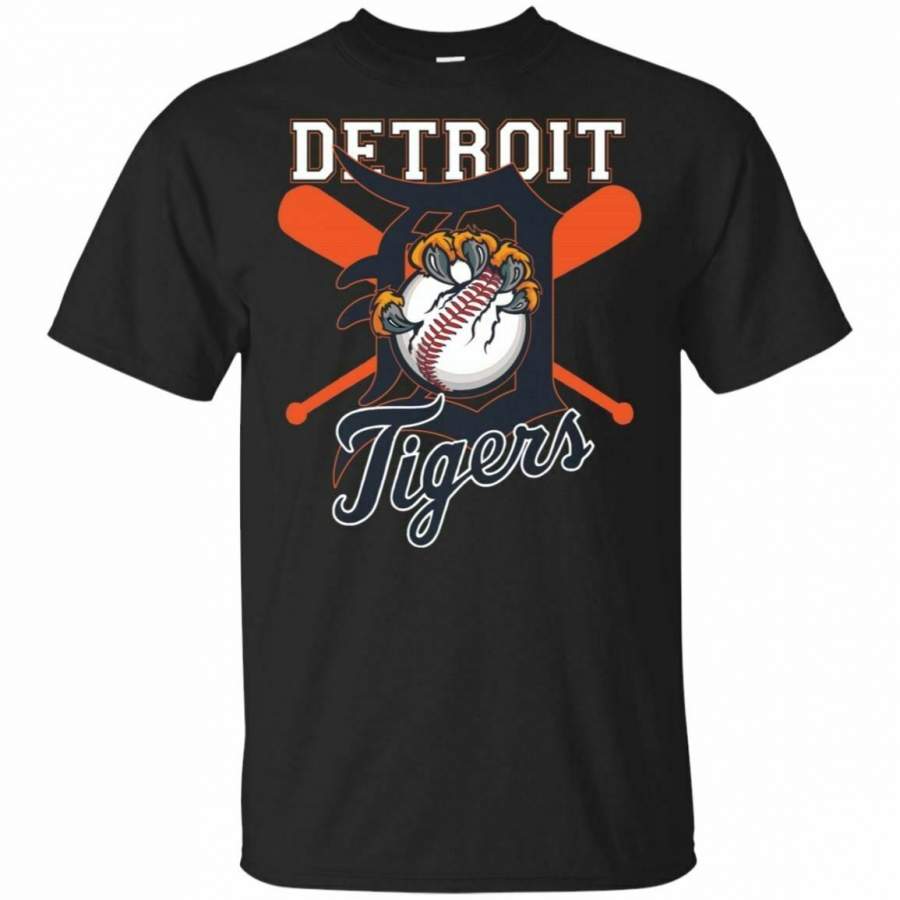 Tiger Mascot Distressed Detroit Base T-shirt Tee Shirt