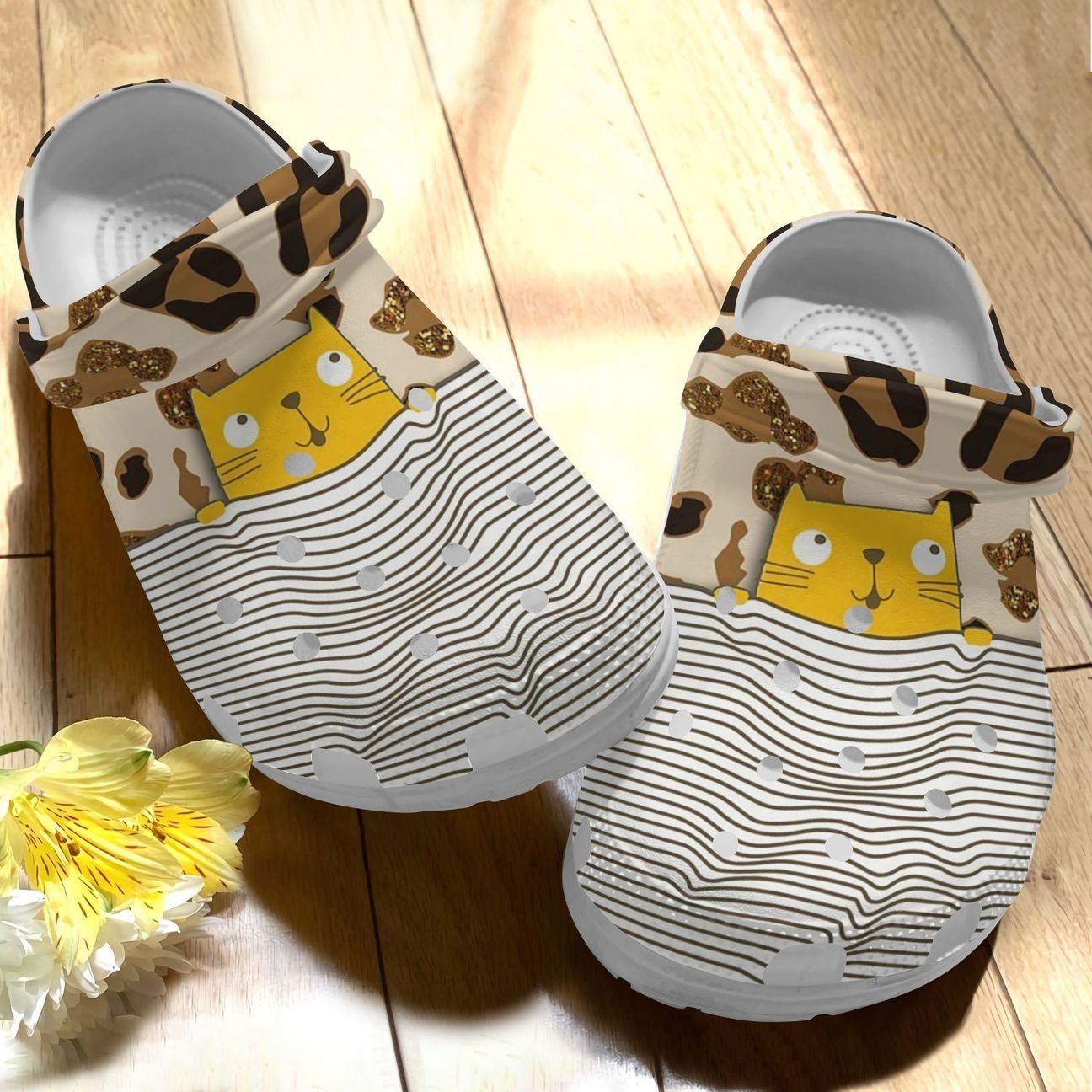 Cat Personalize Clog, Custom Name, Text, Fashion Style For Women, Men, Kid, Print 3D Cat In The Lines